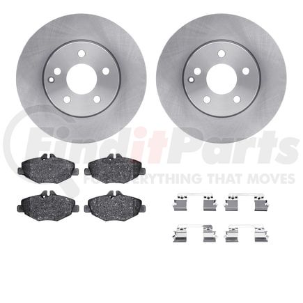 6612-63278 by DYNAMIC FRICTION COMPANY - Rotors with 5000 Euro Ceramic Brake Pads includes Hardware