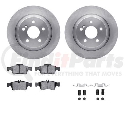 6612-63304 by DYNAMIC FRICTION COMPANY - Rotors with 5000 Euro Ceramic Brake Pads includes Hardware