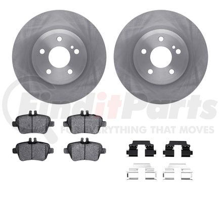 6612-63355 by DYNAMIC FRICTION COMPANY - Rotors with 5000 Euro Ceramic Brake Pads includes Hardware