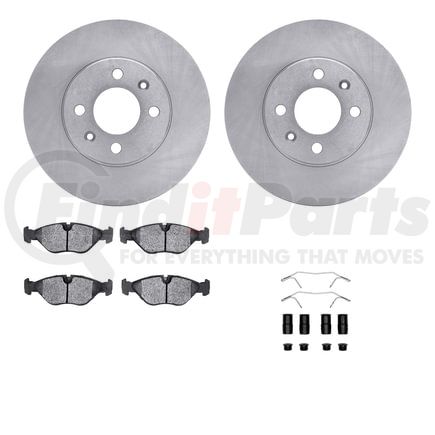 6612-65019 by DYNAMIC FRICTION COMPANY - Rotors with 5000 Euro Ceramic Brake Pads includes Hardware