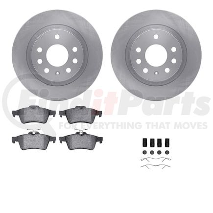 6612-65057 by DYNAMIC FRICTION COMPANY - Rotors with 5000 Euro Ceramic Brake Pads includes Hardware