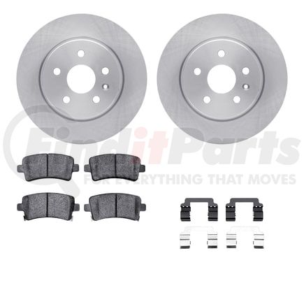 6612-65076 by DYNAMIC FRICTION COMPANY - Rotors with 5000 Euro Ceramic Brake Pads includes Hardware