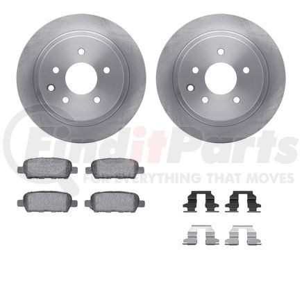 6612-67007 by DYNAMIC FRICTION COMPANY - Rotors with 5000 Euro Ceramic Brake Pads includes Hardware