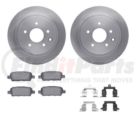 6612-67042 by DYNAMIC FRICTION COMPANY - Rotors with 5000 Euro Ceramic Brake Pads includes Hardware