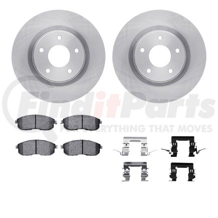 6612-67055 by DYNAMIC FRICTION COMPANY - Rotors with 5000 Euro Ceramic Brake Pads includes Hardware