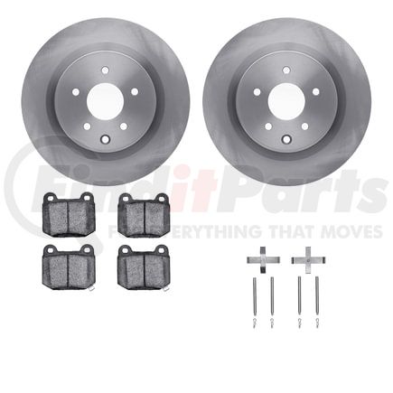 6612-68011 by DYNAMIC FRICTION COMPANY - Rotors with 5000 Euro Ceramic Brake Pads includes Hardware