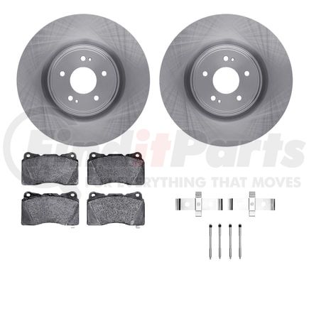 6612-72015 by DYNAMIC FRICTION COMPANY - Rotors with 5000 Euro Ceramic Brake Pads includes Hardware