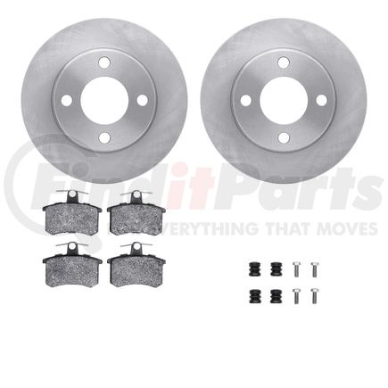 6612-73035 by DYNAMIC FRICTION COMPANY - Rotors with 5000 Euro Ceramic Brake Pads includes Hardware