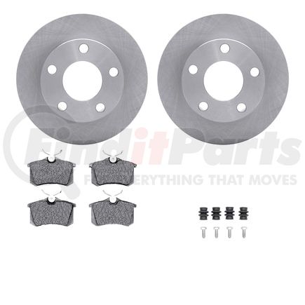 6612-73086 by DYNAMIC FRICTION COMPANY - Rotors with 5000 Euro Ceramic Brake Pads includes Hardware
