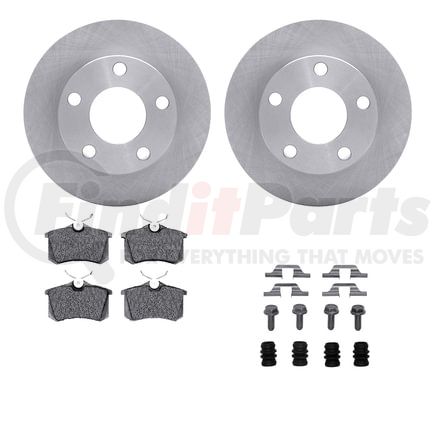 6612-73087 by DYNAMIC FRICTION COMPANY - Rotors with 5000 Euro Ceramic Brake Pads includes Hardware