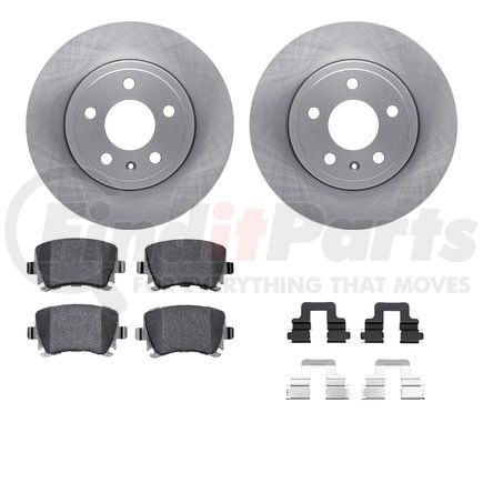 6612-73148 by DYNAMIC FRICTION COMPANY - Rotors with 5000 Euro Ceramic Brake Pads includes Hardware