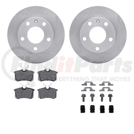 6612-73172 by DYNAMIC FRICTION COMPANY - Rotors with 5000 Euro Ceramic Brake Pads includes Hardware