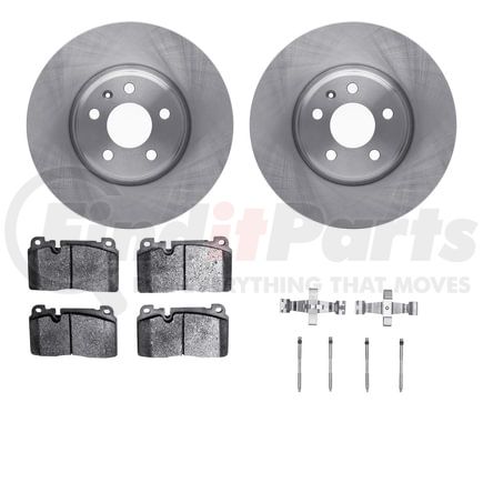 6612-73247 by DYNAMIC FRICTION COMPANY - Rotors with 5000 Euro Ceramic Brake Pads includes Hardware