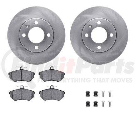6612-74015 by DYNAMIC FRICTION COMPANY - Rotors with 5000 Euro Ceramic Brake Pads includes Hardware