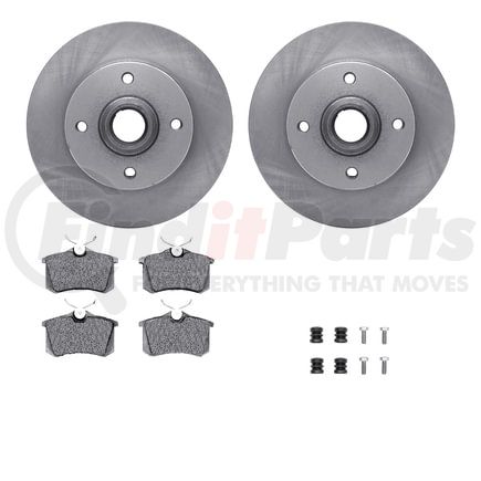 6612-74022 by DYNAMIC FRICTION COMPANY - Rotors with 5000 Euro Ceramic Brake Pads includes Hardware