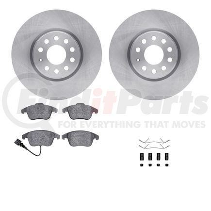 6612-74214 by DYNAMIC FRICTION COMPANY - Rotors with 5000 Euro Ceramic Brake Pads includes Hardware