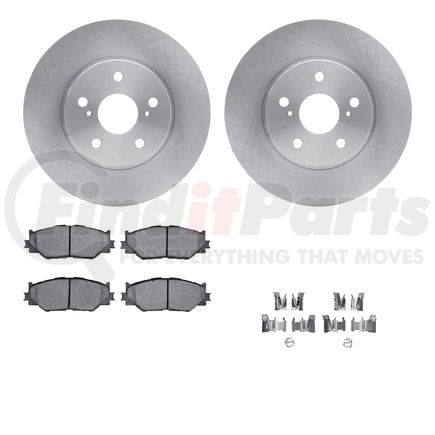 6612-76007 by DYNAMIC FRICTION COMPANY - Rotors with 5000 Euro Ceramic Brake Pads includes Hardware