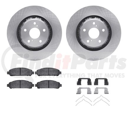6612-76011 by DYNAMIC FRICTION COMPANY - Rotors with 5000 Euro Ceramic Brake Pads includes Hardware