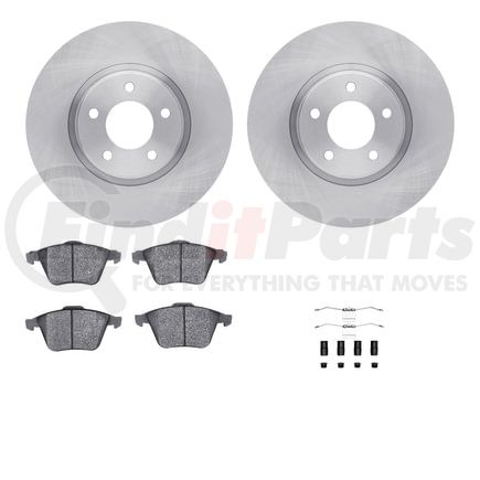 6612-80019 by DYNAMIC FRICTION COMPANY - Rotors with 5000 Euro Ceramic Brake Pads includes Hardware