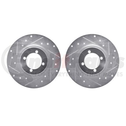 7002-31003 by DYNAMIC FRICTION COMPANY - Brake Rotors - Drilled & Slotted - Silver