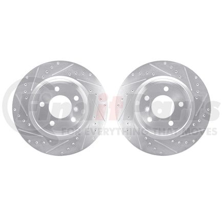 7002-31082 by DYNAMIC FRICTION COMPANY - Brake Rotors - Drilled & Slotted - Silver