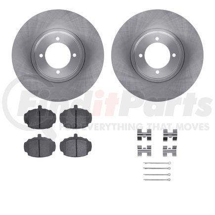 6512-64001 by DYNAMIC FRICTION COMPANY - Brake Rotor with 5000 Brake Pads and Hardware Kit