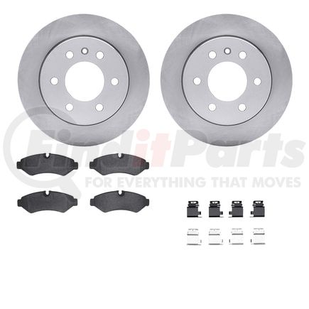 6512-63605 by DYNAMIC FRICTION COMPANY - Brake Rotor with 5000 Brake Pads and Hardware Kit