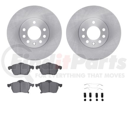 6512-65057 by DYNAMIC FRICTION COMPANY - Brake Rotor with 5000 Brake Pads and Hardware Kit