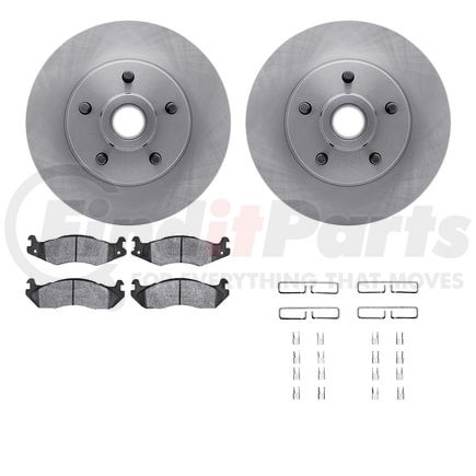 6512-66030 by DYNAMIC FRICTION COMPANY - Brake Rotor with 5000 Brake Pads and Hardware Kit