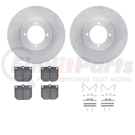 6512-67121 by DYNAMIC FRICTION COMPANY - Brake Rotor with 5000 Brake Pads and Hardware Kit
