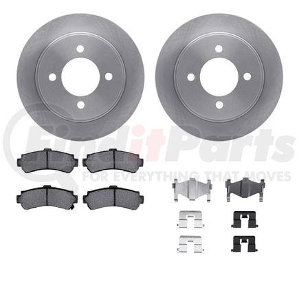 6512-67267 by DYNAMIC FRICTION COMPANY - Brake Rotor with 5000 Brake Pads and Hardware Kit