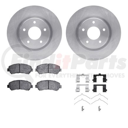 6512-67392 by DYNAMIC FRICTION COMPANY - Brake Rotor with 5000 Brake Pads and Hardware Kit