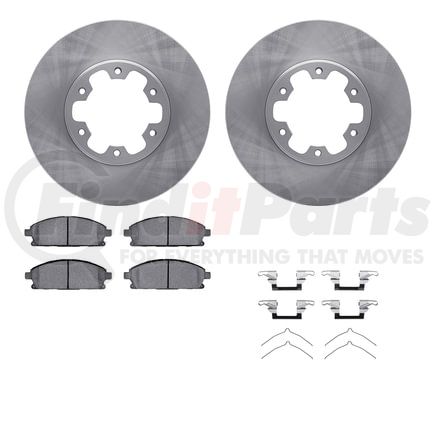 6512-67444 by DYNAMIC FRICTION COMPANY - Brake Rotor with 5000 Brake Pads and Hardware Kit