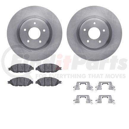 6512-67528 by DYNAMIC FRICTION COMPANY - Brake Rotor with 5000 Brake Pads and Hardware Kit