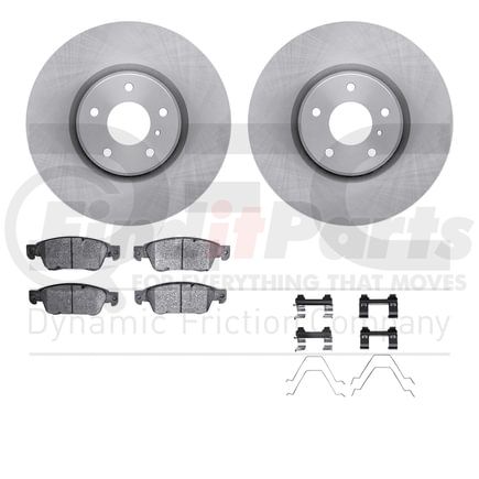 6512-68059 by DYNAMIC FRICTION COMPANY - Brake Rotor with 5000 Brake Pads and Hardware Kit