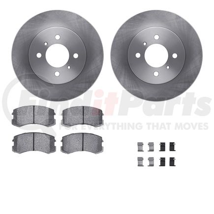 6512-72201 by DYNAMIC FRICTION COMPANY - Brake Rotor with 5000 Brake Pads and Hardware Kit