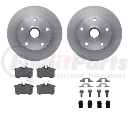 6512-73169 by DYNAMIC FRICTION COMPANY - Brake Rotor with 5000 Brake Pads and Hardware Kit