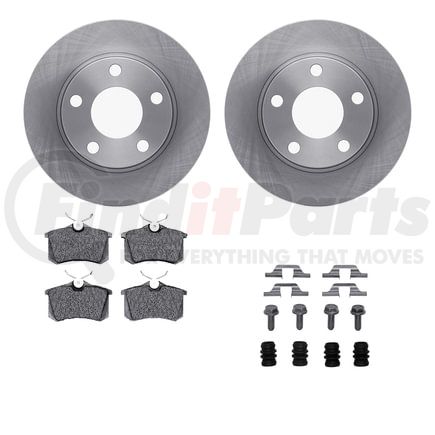 6512-73205 by DYNAMIC FRICTION COMPANY - Brake Rotor with 5000 Brake Pads and Hardware Kit