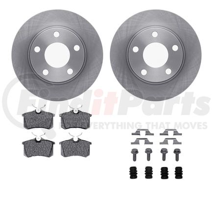 6512-73206 by DYNAMIC FRICTION COMPANY - Brake Rotor with 5000 Brake Pads and Hardware Kit