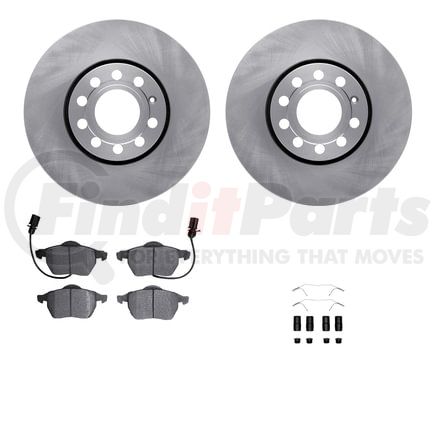 6512-73281 by DYNAMIC FRICTION COMPANY - Brake Rotor with 5000 Brake Pads and Hardware Kit