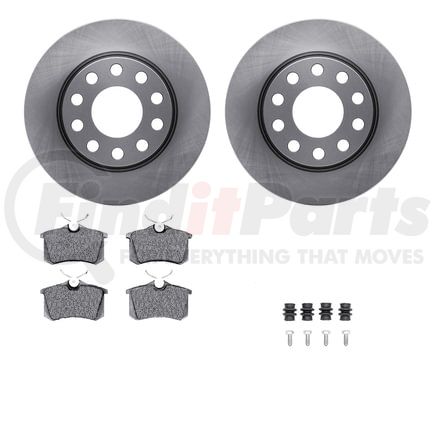 6512-73307 by DYNAMIC FRICTION COMPANY - Brake Rotor with 5000 Brake Pads and Hardware Kit