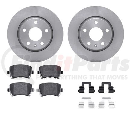 6512-73329 by DYNAMIC FRICTION COMPANY - Brake Rotor with 5000 Brake Pads and Hardware Kit