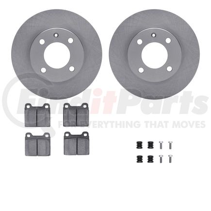 6512-74077 by DYNAMIC FRICTION COMPANY - Brake Rotor with 5000 Brake Pads and Hardware Kit