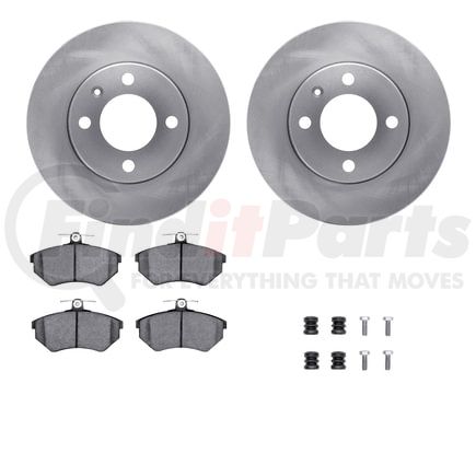 6512-74133 by DYNAMIC FRICTION COMPANY - Brake Rotor with 5000 Brake Pads and Hardware Kit