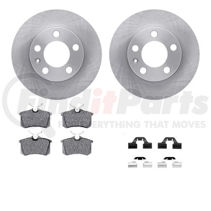 6512-74236 by DYNAMIC FRICTION COMPANY - Brake Rotor with 5000 Brake Pads and Hardware Kit