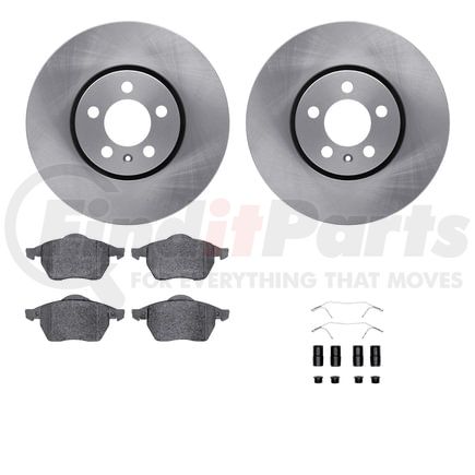 6512-74257 by DYNAMIC FRICTION COMPANY - Brake Rotor with 5000 Brake Pads and Hardware Kit
