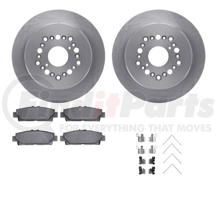 6512-75040 by DYNAMIC FRICTION COMPANY - Brake Rotor with 5000 Brake Pads and Hardware Kit