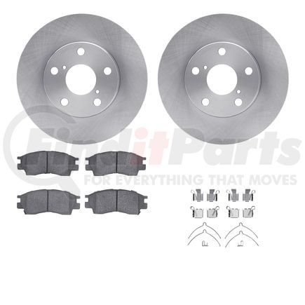 6512-75046 by DYNAMIC FRICTION COMPANY - Brake Rotor with 5000 Brake Pads and Hardware Kit