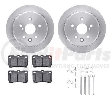 6512-75089 by DYNAMIC FRICTION COMPANY - Brake Rotor with 5000 Brake Pads and Hardware Kit