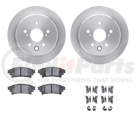 6512-75090 by DYNAMIC FRICTION COMPANY - Brake Rotor with 5000 Brake Pads and Hardware Kit